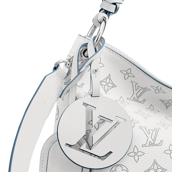 Louis Vuitton Beaubourg Hobo MM Mahina Snow Bleu Orage Tote