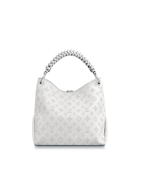 Louis Vuitton Beaubourg Hobo MM Mahina Snow Bleu Orage Tote
