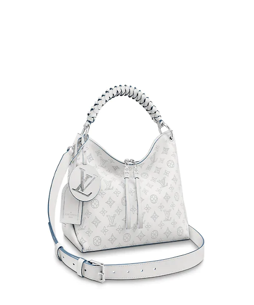 Louis Vuitton Beaubourg Hobo MM Mahina Snow Bleu Orage Tote