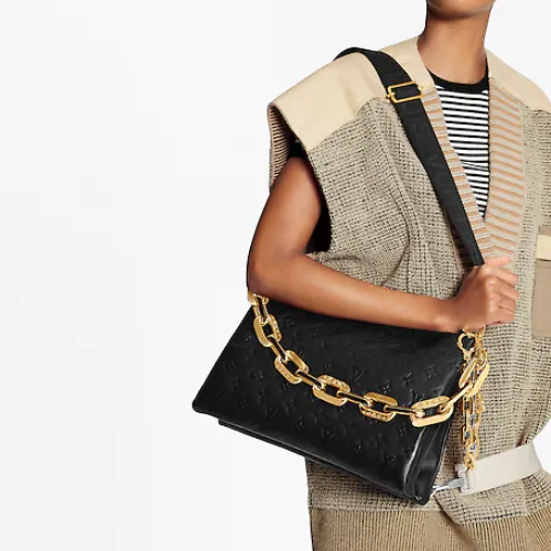 Louis Vuitton Coussin MM – Monogram-Embossed Puffy Lambskin