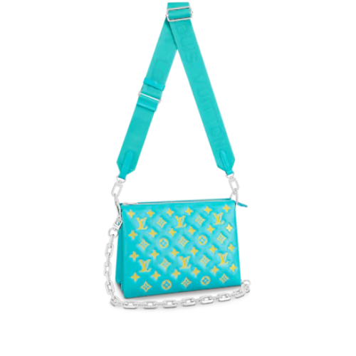 Louis Vuitton Coussin PM – Puffy Lambskin Mint and Yellow with Silver Hardware