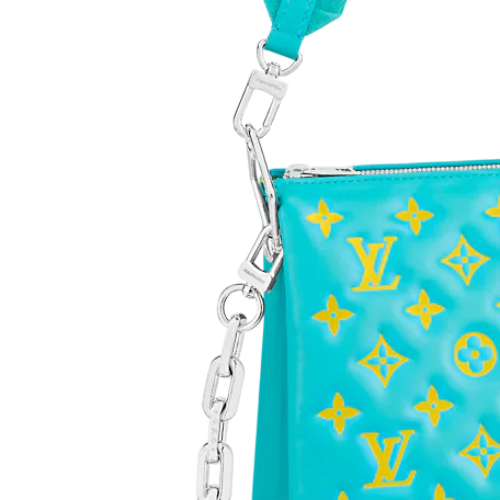 Louis Vuitton Coussin PM – Puffy Lambskin Mint and Yellow with Silver Hardware