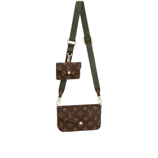 Louis Vuitton Félicie Strap & Go Khaki Green