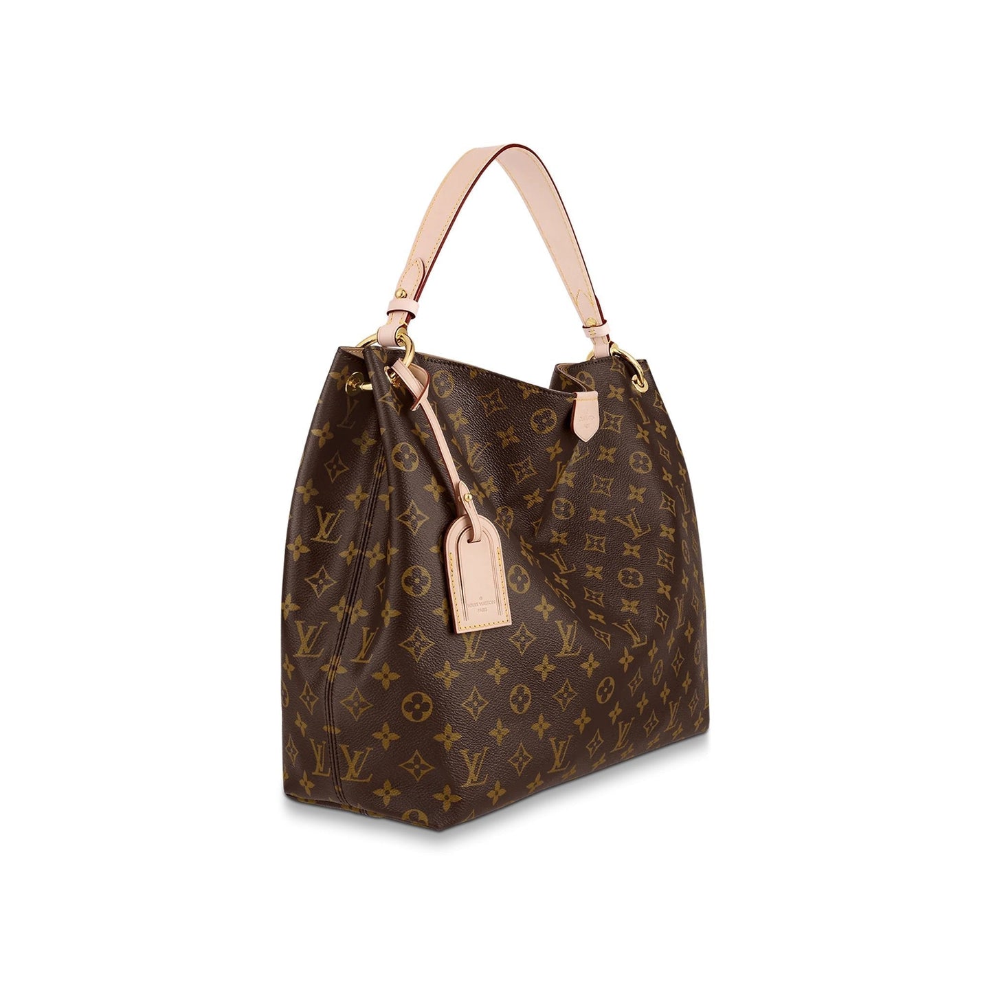 Louis Vuitton Graceful MM Monogram Beige Hobo Bag