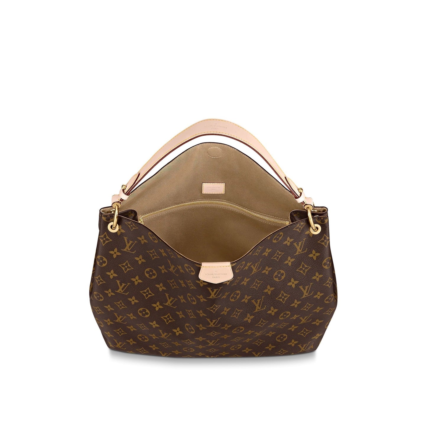 Louis Vuitton Graceful MM Monogram Beige Hobo Bag