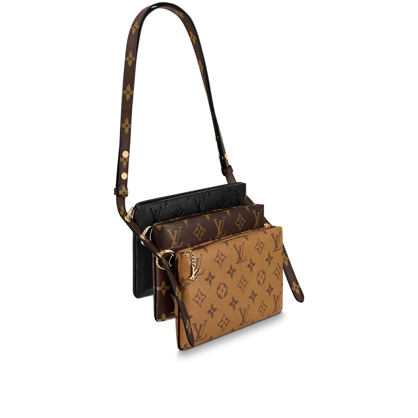 Louis Vuitton LV3 Pouch Monogram Canvas Black Multi-Pochette