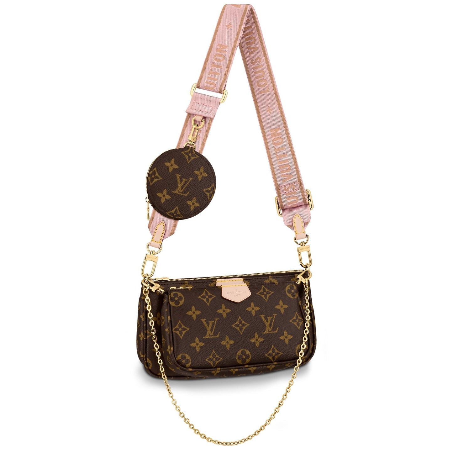 Louis Vuitton Multi Pochette Accessoires Monogram Pink