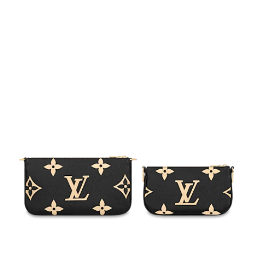 Louis Vuitton Multi Pochette Accessoires Black Cream Empreinte