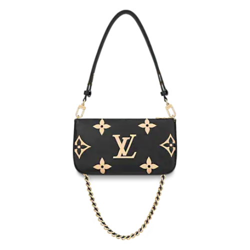 Louis Vuitton Multi Pochette Accessoires Black Cream Empreinte