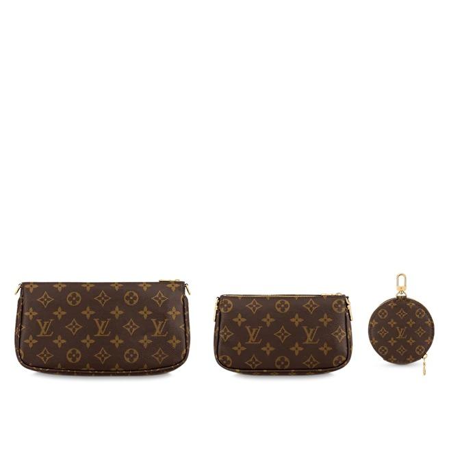 Louis Vuitton Multi Pochette Accessoires Monogram with Khaki Strap