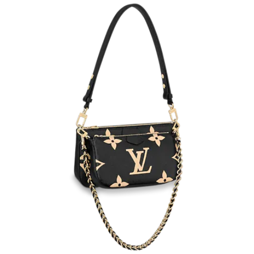 Louis Vuitton Multi Pochette Accessoires Black Cream Empreinte