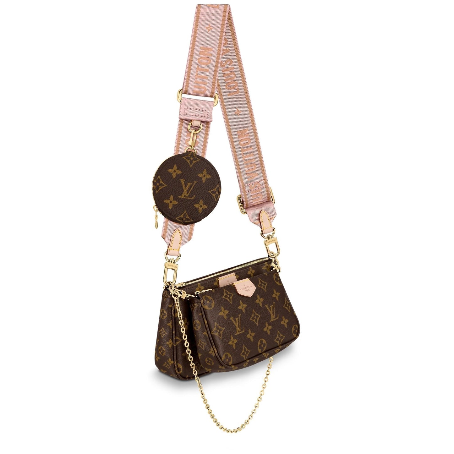 Louis Vuitton Multi Pochette Accessoires Monogram Pink