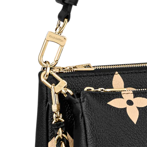 Louis Vuitton Multi Pochette Accessoires Black Cream Empreinte