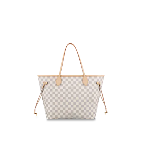 Louis Vuitton Neverfull MM Damier Azur Canvas Beige Tote