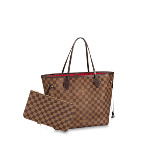 Louis Vuitton Neverfull MM Damier Ebene Rose Ballerine Tote