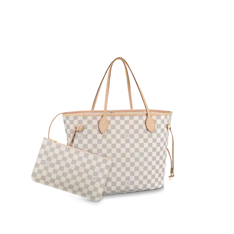 Louis Vuitton Neverfull MM Damier Azur Canvas Beige Tote