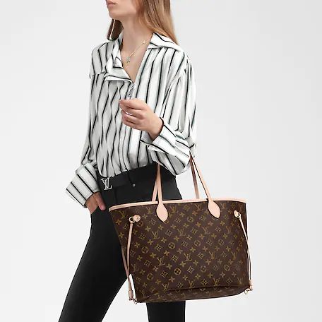 Louis Vuitton Neverfull MM Monogram Canvas Pivoine Pink Tote