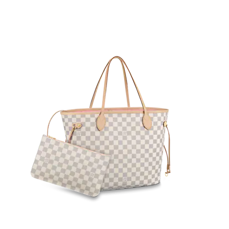 Louis Vuitton Neverfull MM Damier Azur Canvas Beige Tote