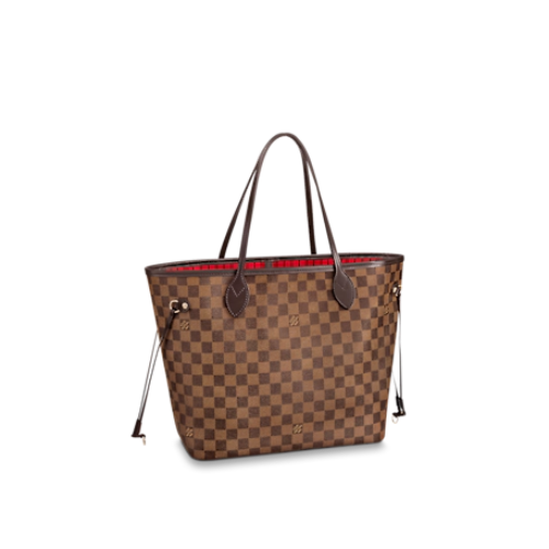 Louis Vuitton Neverfull MM Damier Ebene Rose Ballerine Tote