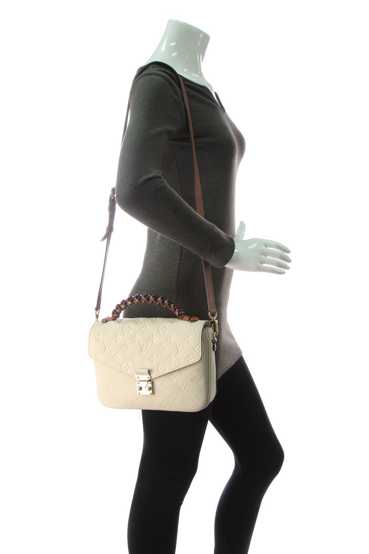 Louis Vuitton Pochette Metis Monogram Empreinte Neige Ivory
