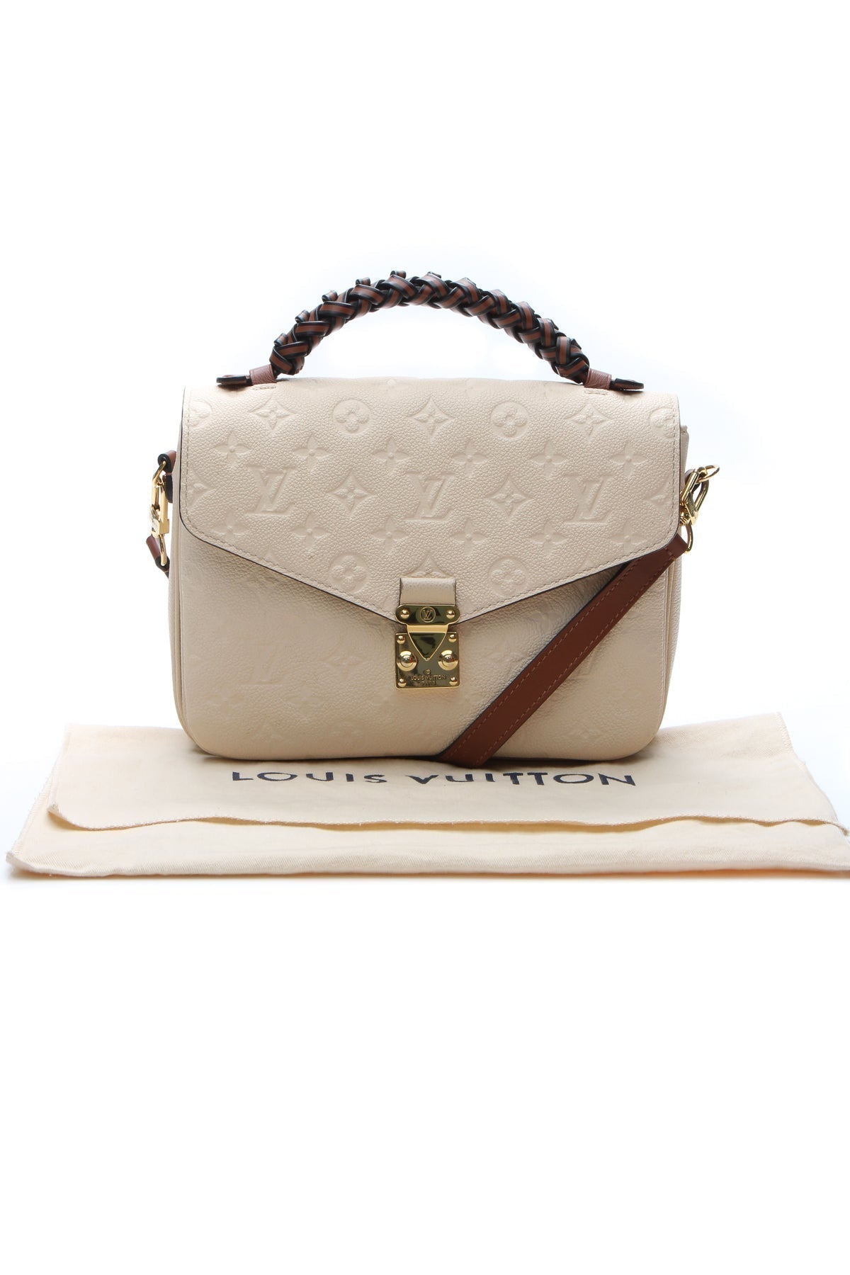 Louis Vuitton Pochette Metis Monogram Empreinte Neige Ivory