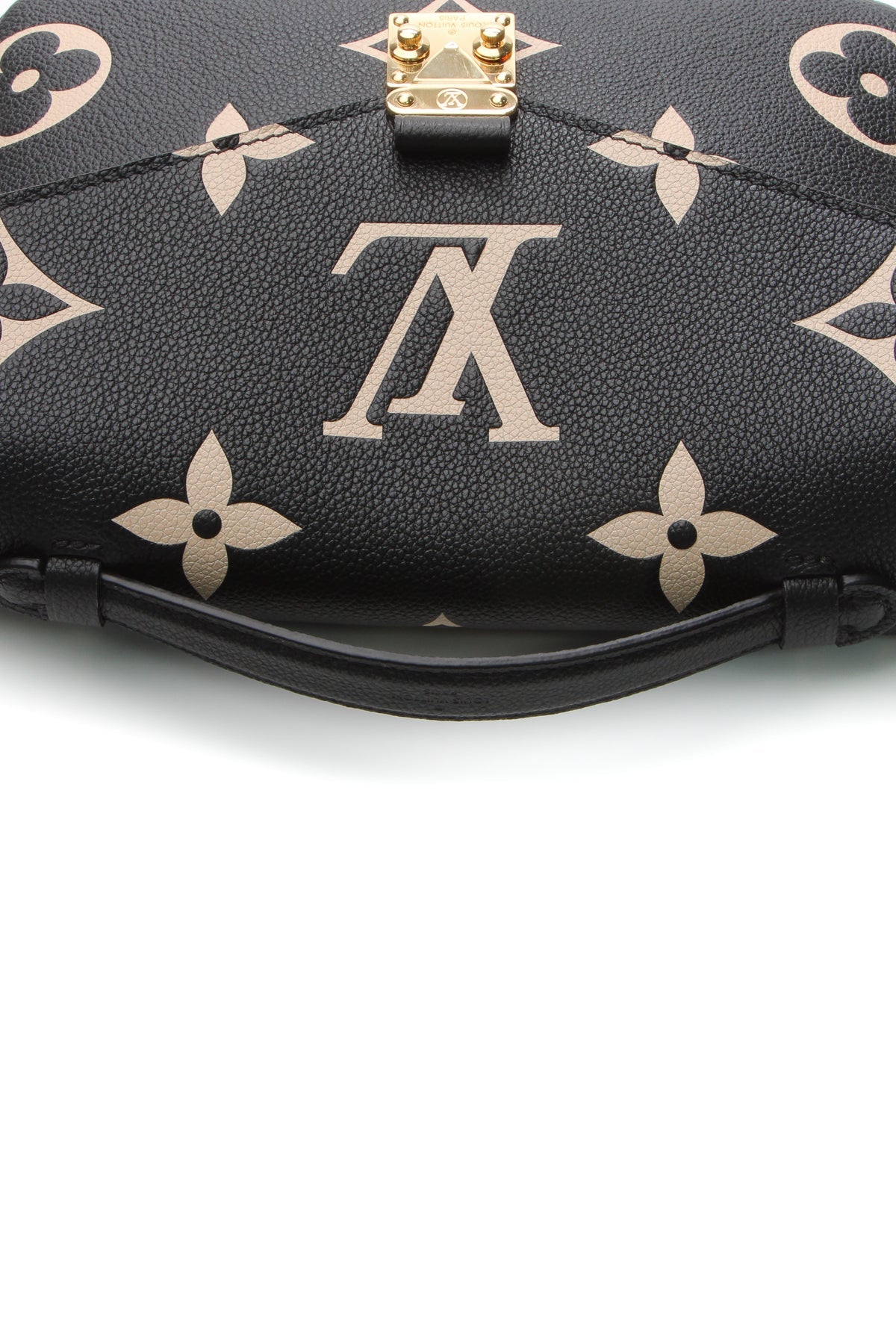 Louis Vuitton Pochette Metis Bicolor Empreinte Black Beige