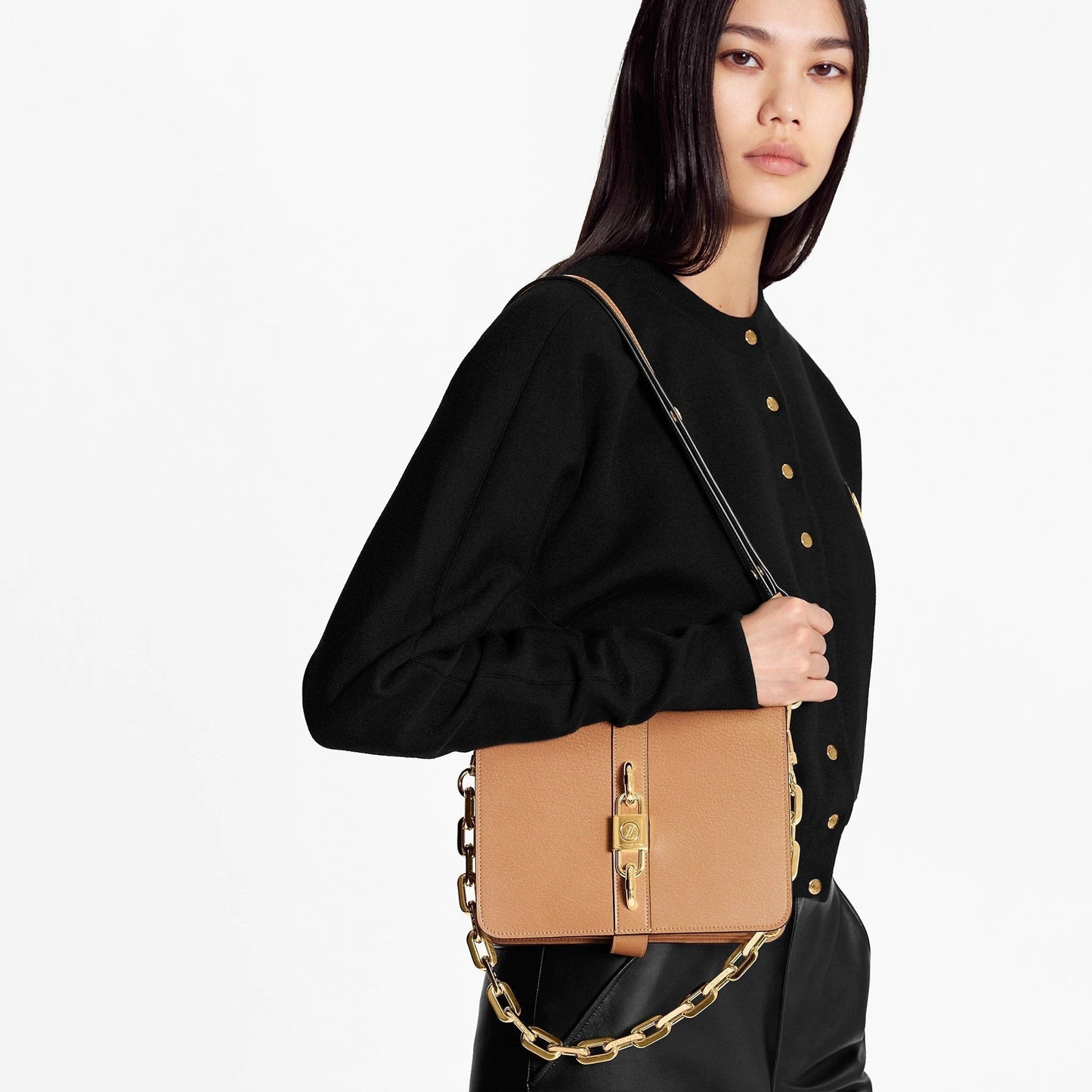 Louis Vuitton Rendez-Vous Calfskin Camel Brown Handbag