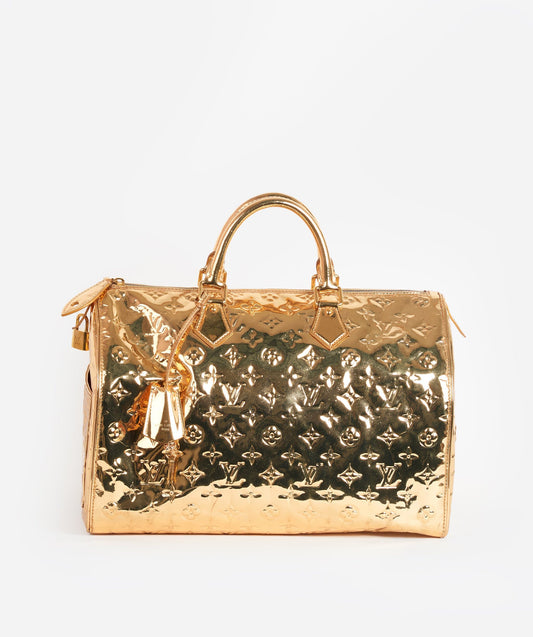 Louis Vuitton Speedy 35 Monogram Gold Mirror Bag
