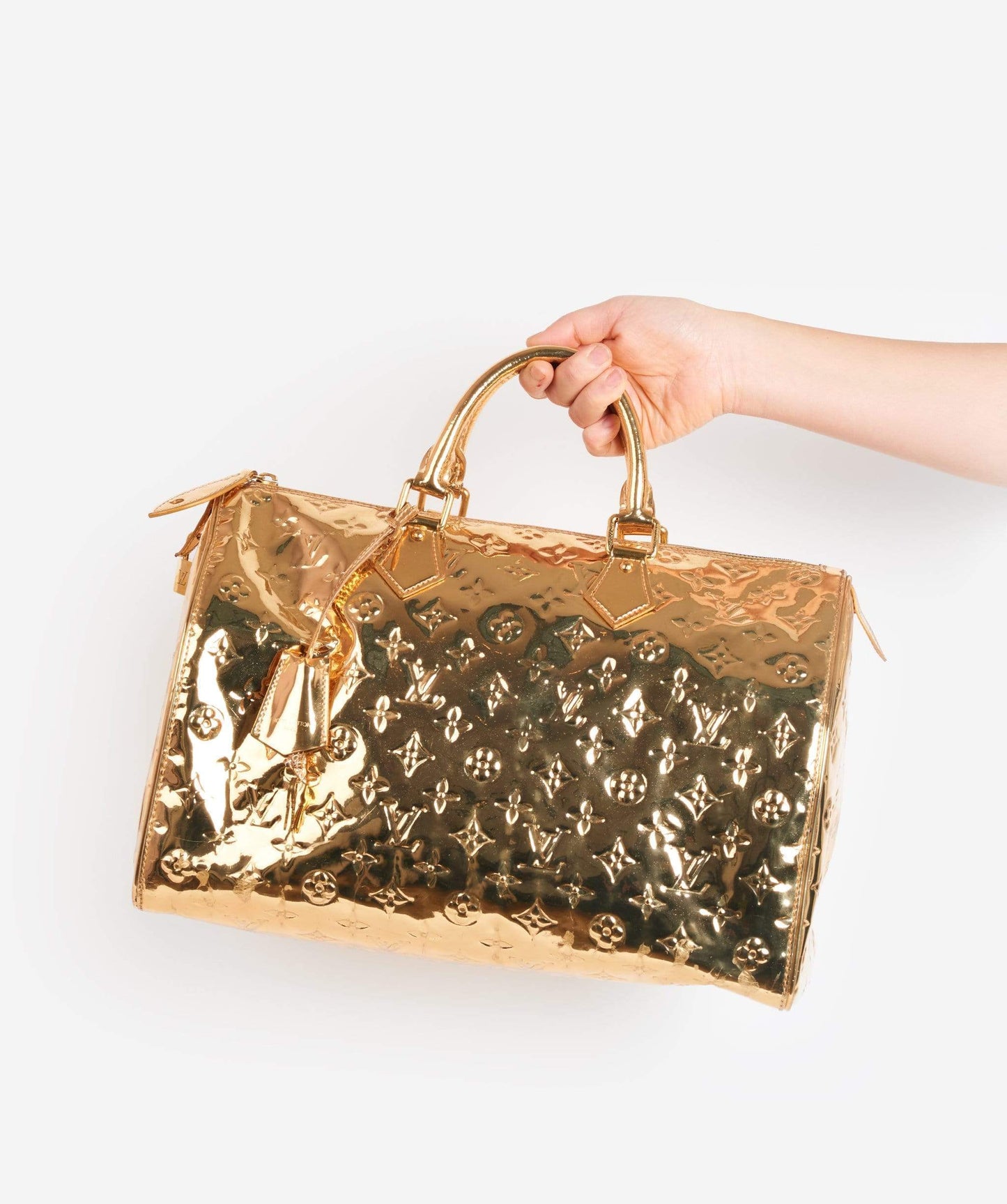 Louis Vuitton Speedy 35 Monogram Gold Mirror Bag