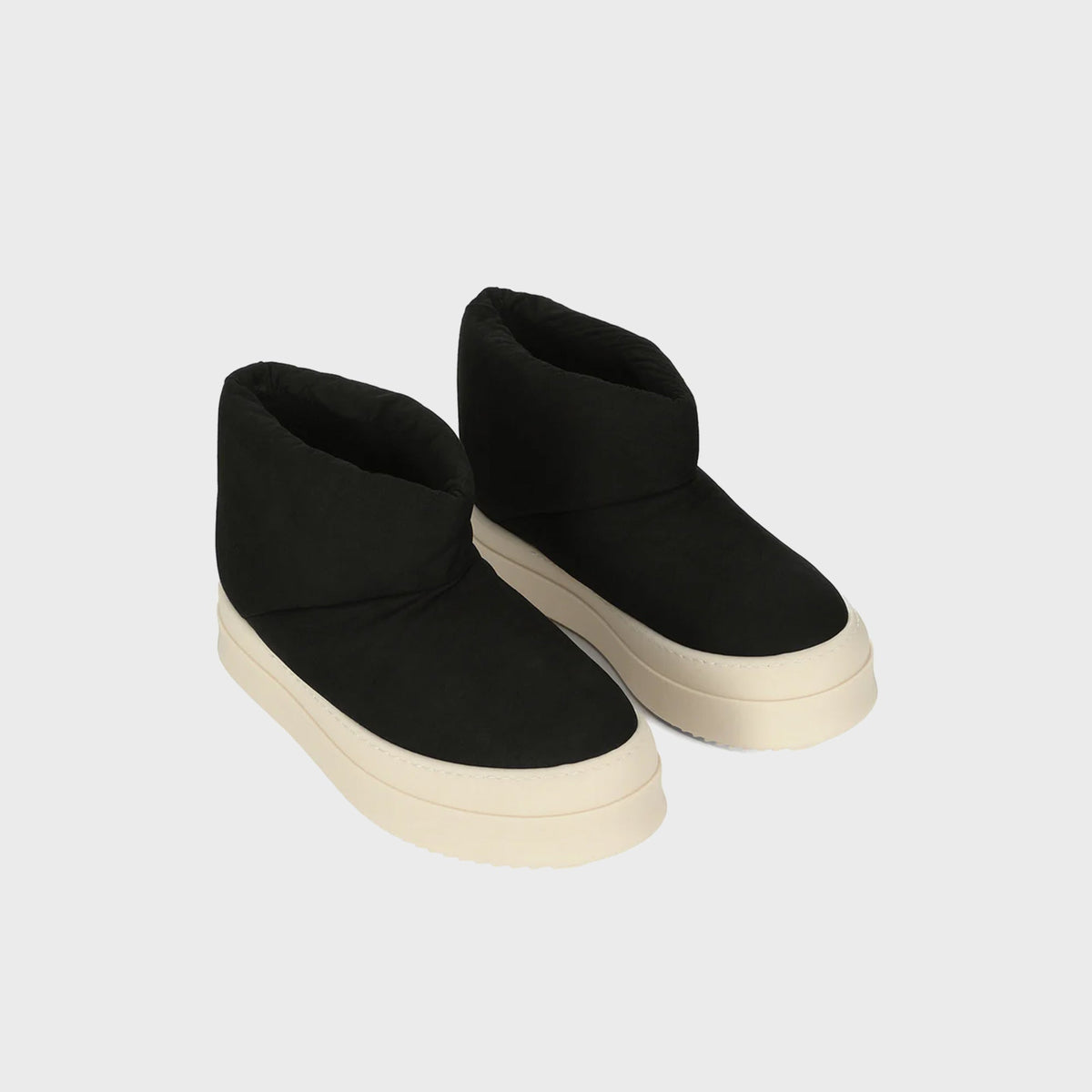Rick Owens WMNS Mega Bumper Low Lunar Boots - Black / Milk / Milk Rick Owens