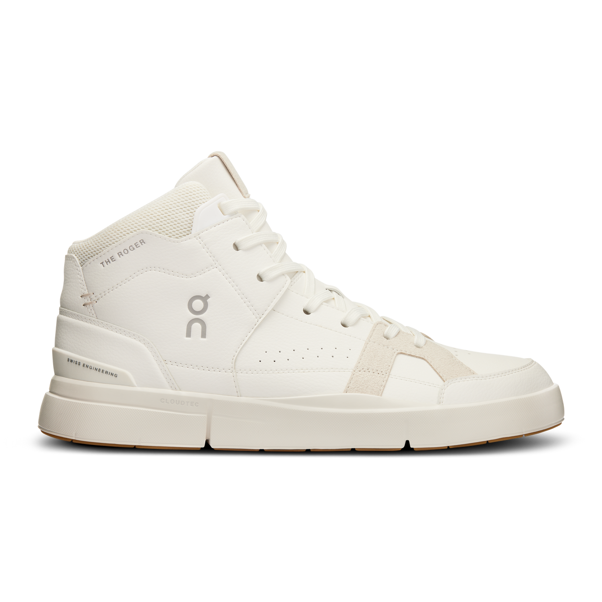 On Running Men's The Roger Clubhouse Mid Shoes - White / Sand On Running