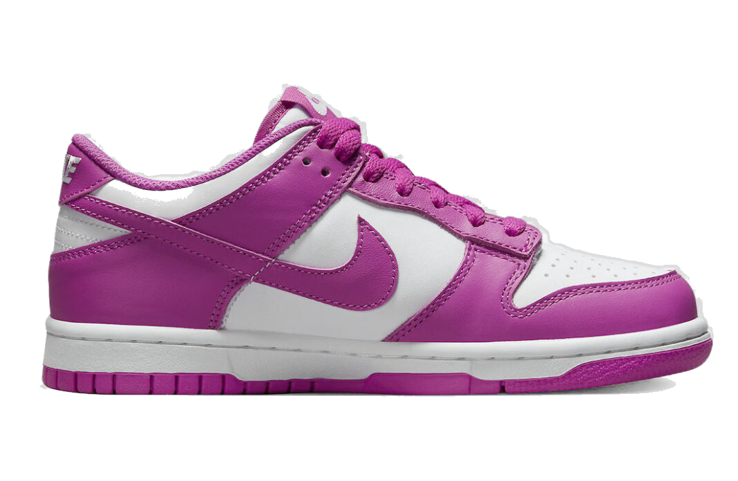 Nike Kids' Dunk Low Gs Shoes - White / Active Fuchsia Nike