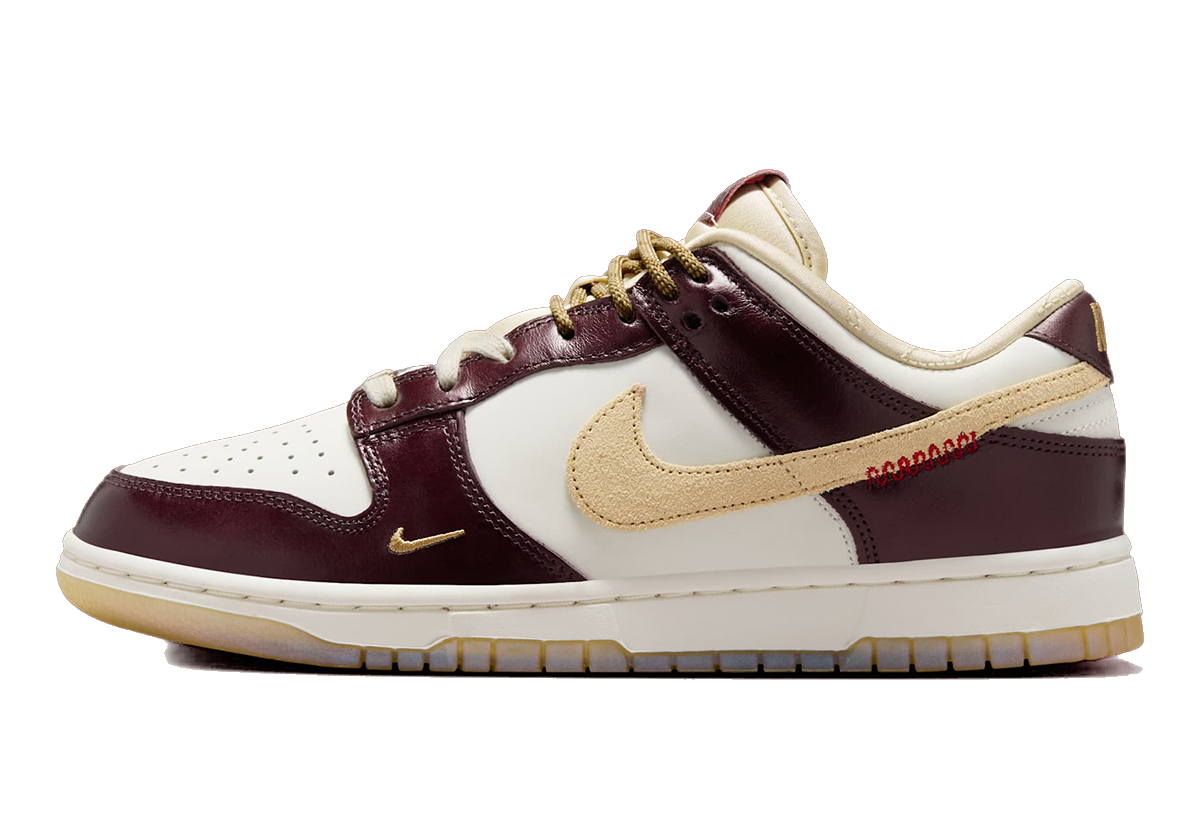 Nike Women's Dunk Low Lx Shoes - Burgundy Crush / Sail / Team Gold / Dark Red Nike