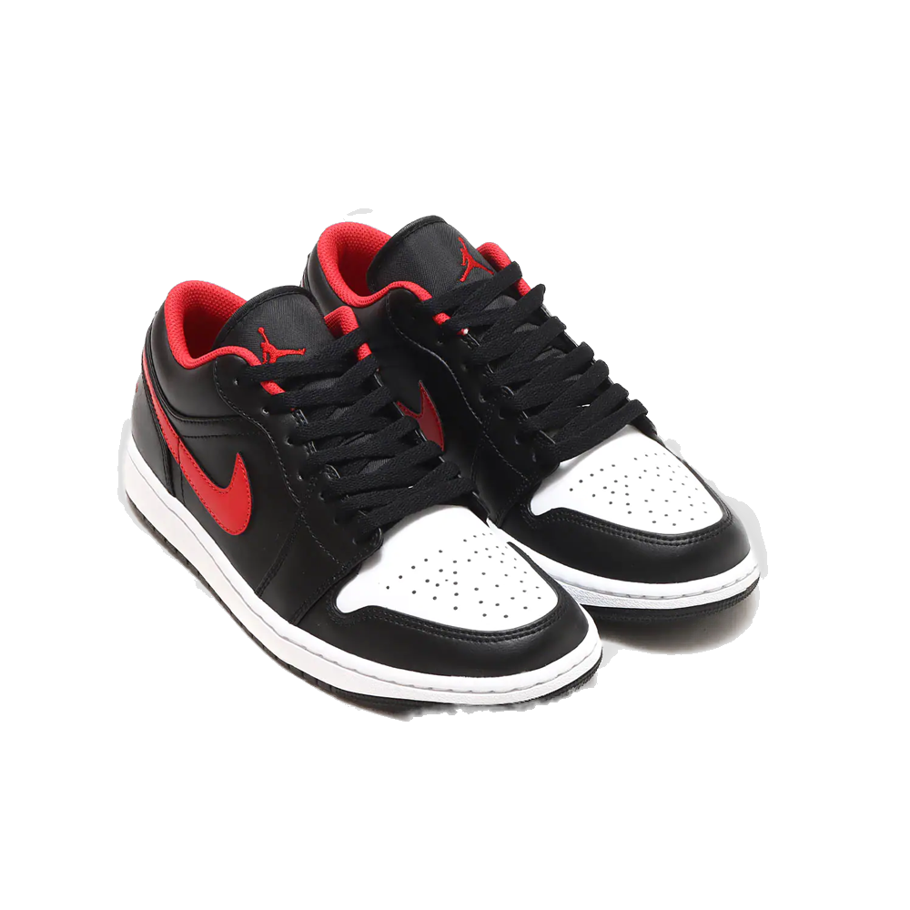 Nike Men's Air Jordan 1 Low Shoes - Black / Fire Red / White Nike