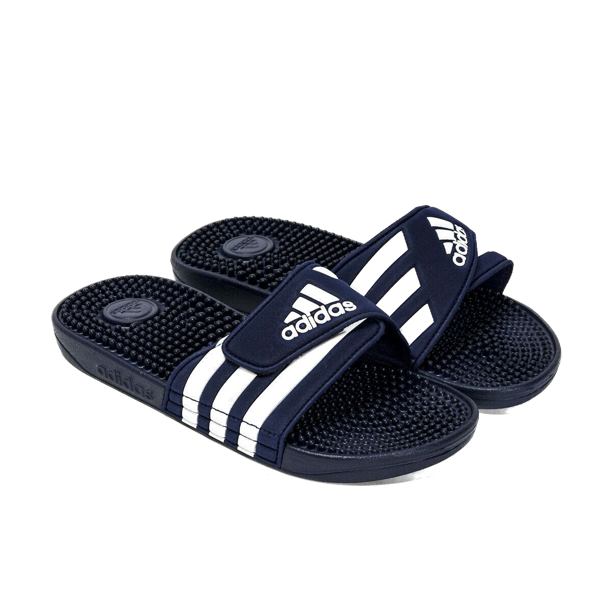 Adidas Men's Adissage Slides - Dark Blue / Cloud White / Dark Blue Adidas