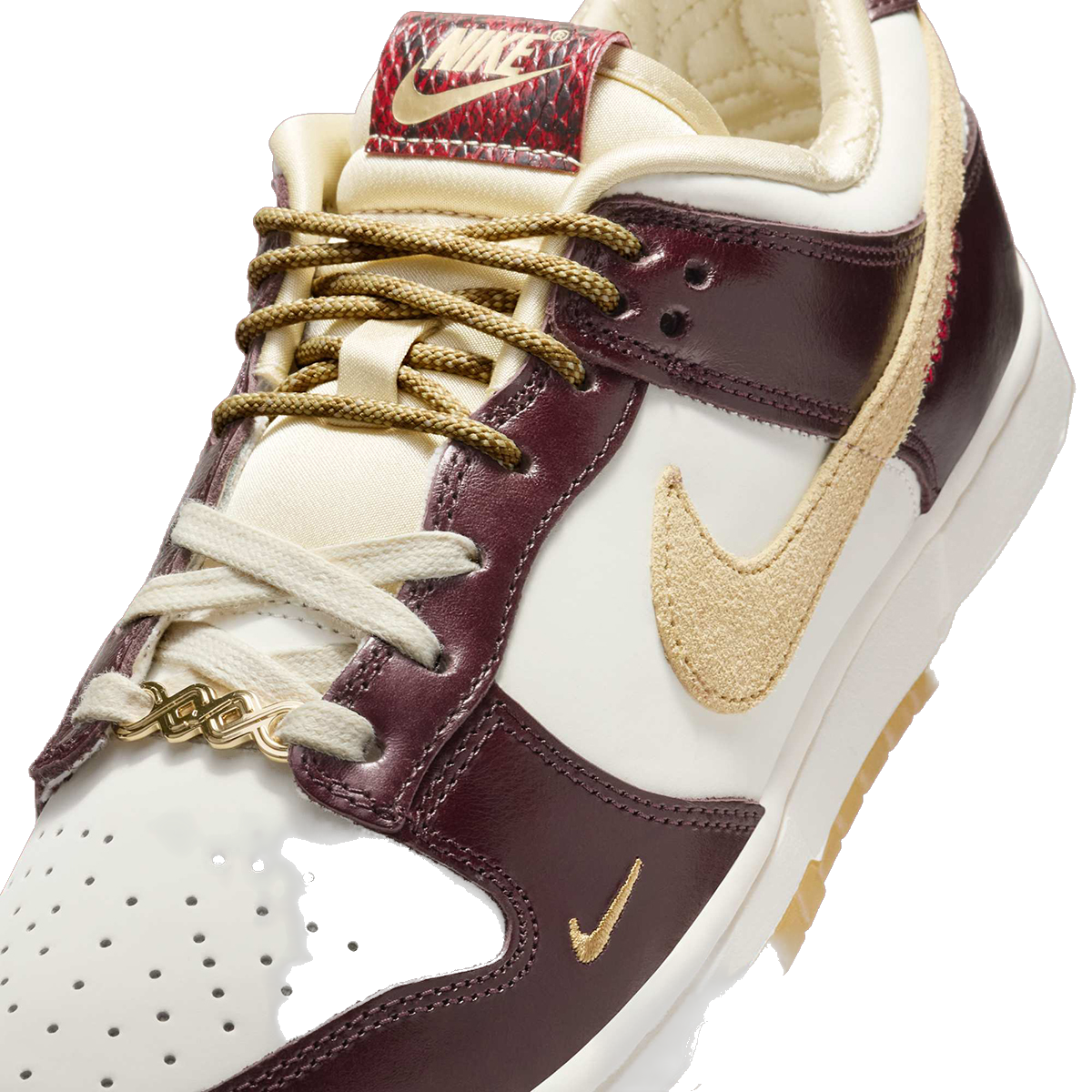 Nike Women's Dunk Low Lx Shoes - Burgundy Crush / Sail / Team Gold / Dark Red Nike
