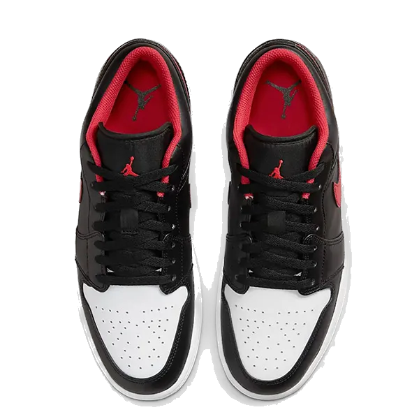 Nike Men's Air Jordan 1 Low Shoes - Black / Fire Red / White Nike