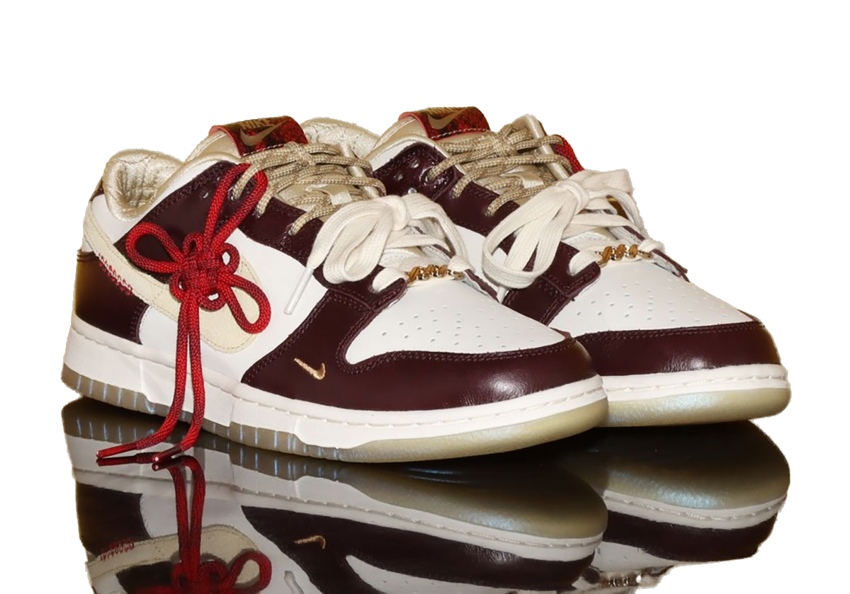 Nike Women's Dunk Low Lx Shoes - Burgundy Crush / Sail / Team Gold / Dark Red Nike