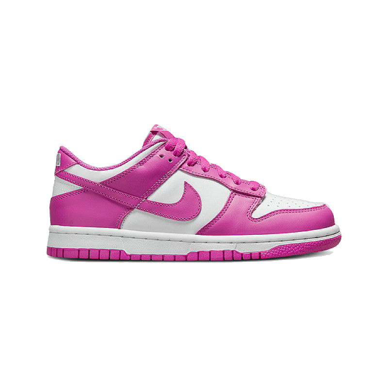 Nike Kids' Dunk Low Gs Shoes - White / Active Fuchsia Nike