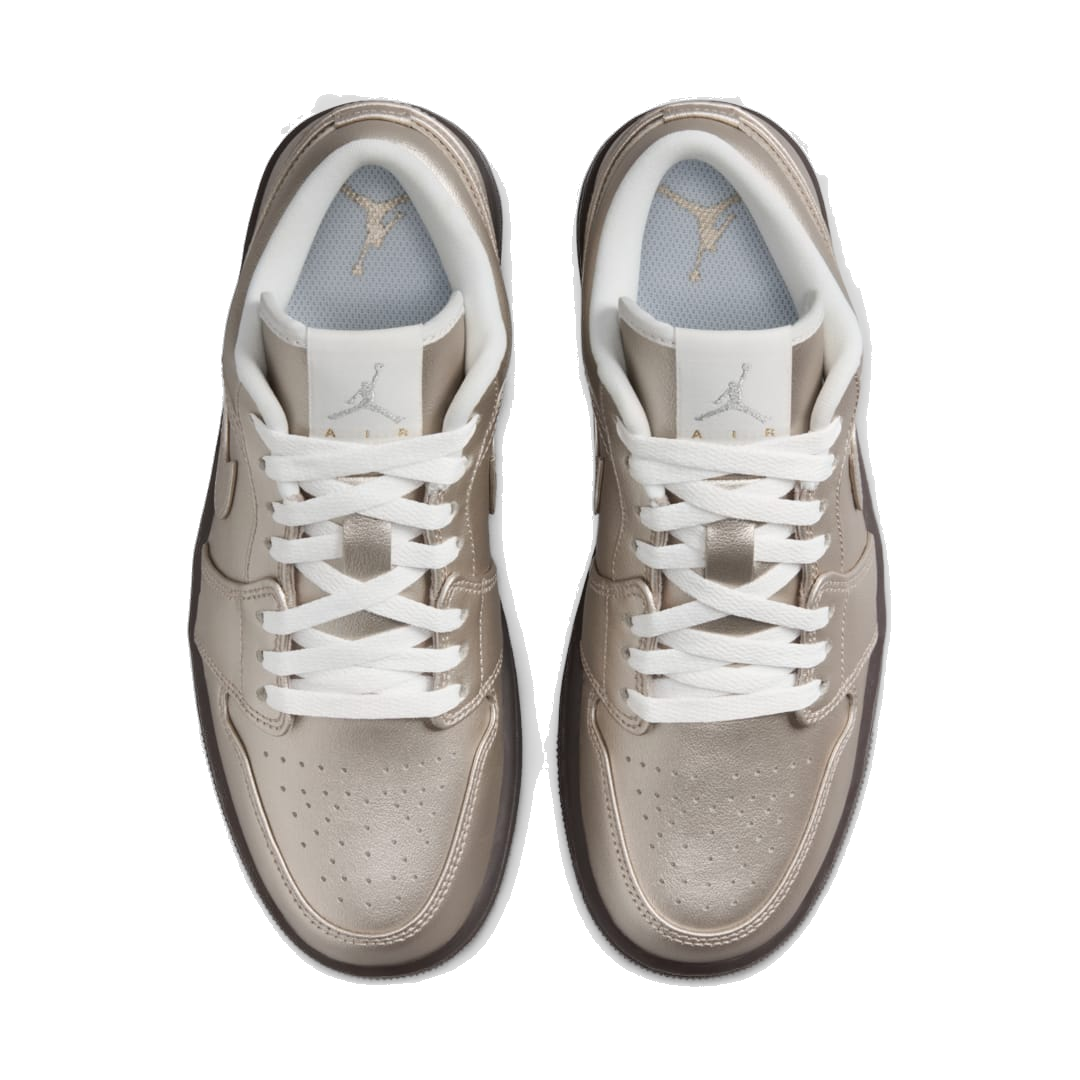 Nike Women's Jordan 1 Low Se Shoes - Metallic Zinc / Summit White / Velvet Brown Nike