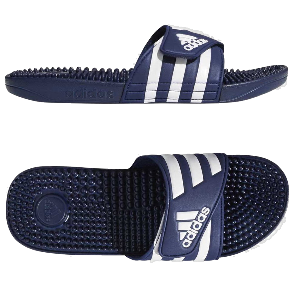 Adidas Men's Adissage Slides - Dark Blue / Cloud White / Dark Blue Adidas