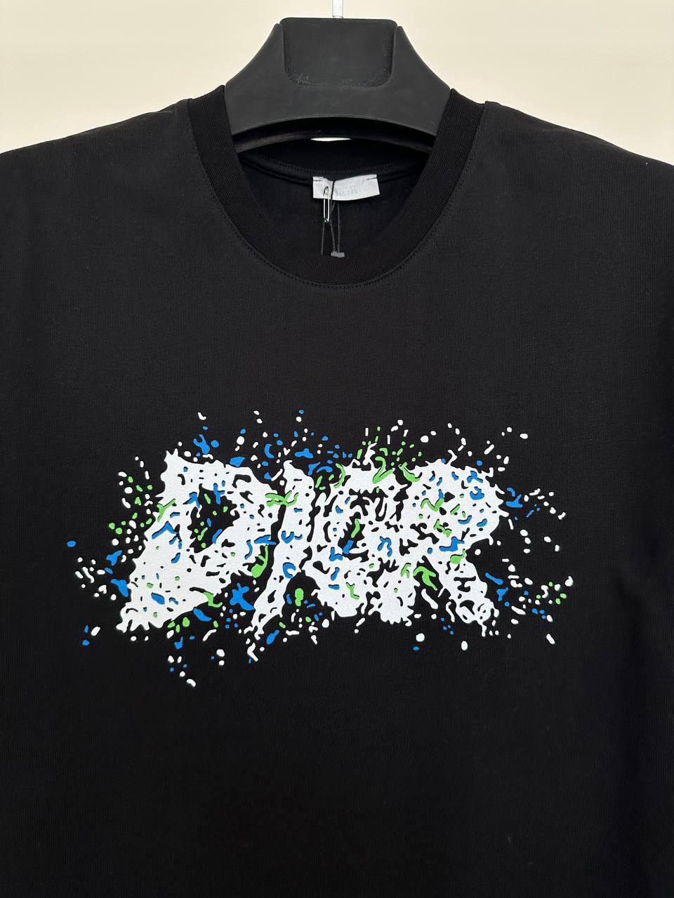 Dior Paint Graphic Print T-Shirt Men's Women's in 2 Colors Reps UK Best Quality Sale AAA Replica