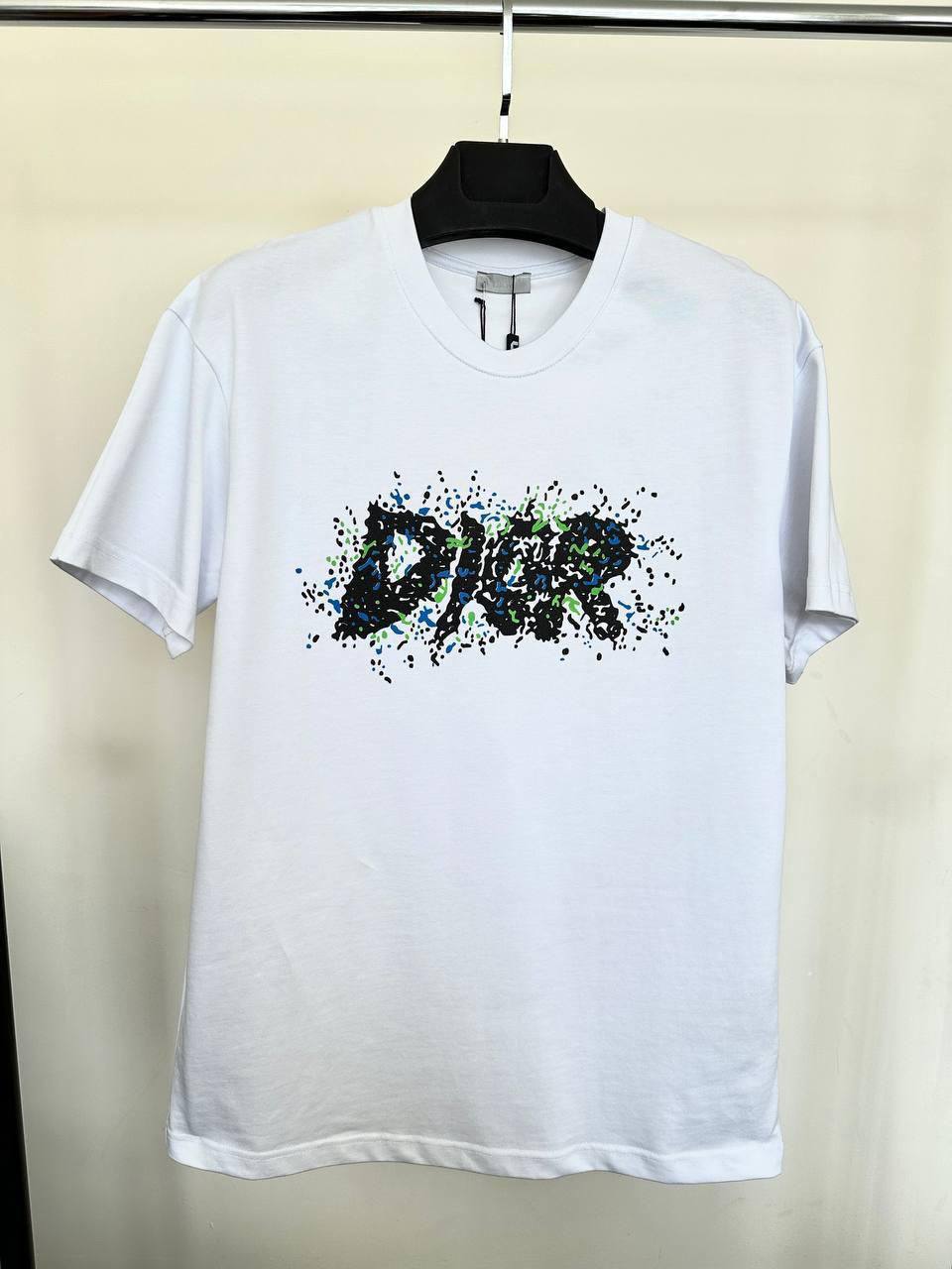 Dior Paint Graphic Print T-Shirt Men's Women's in 2 Colors Reps UK Best Quality Sale AAA Replica