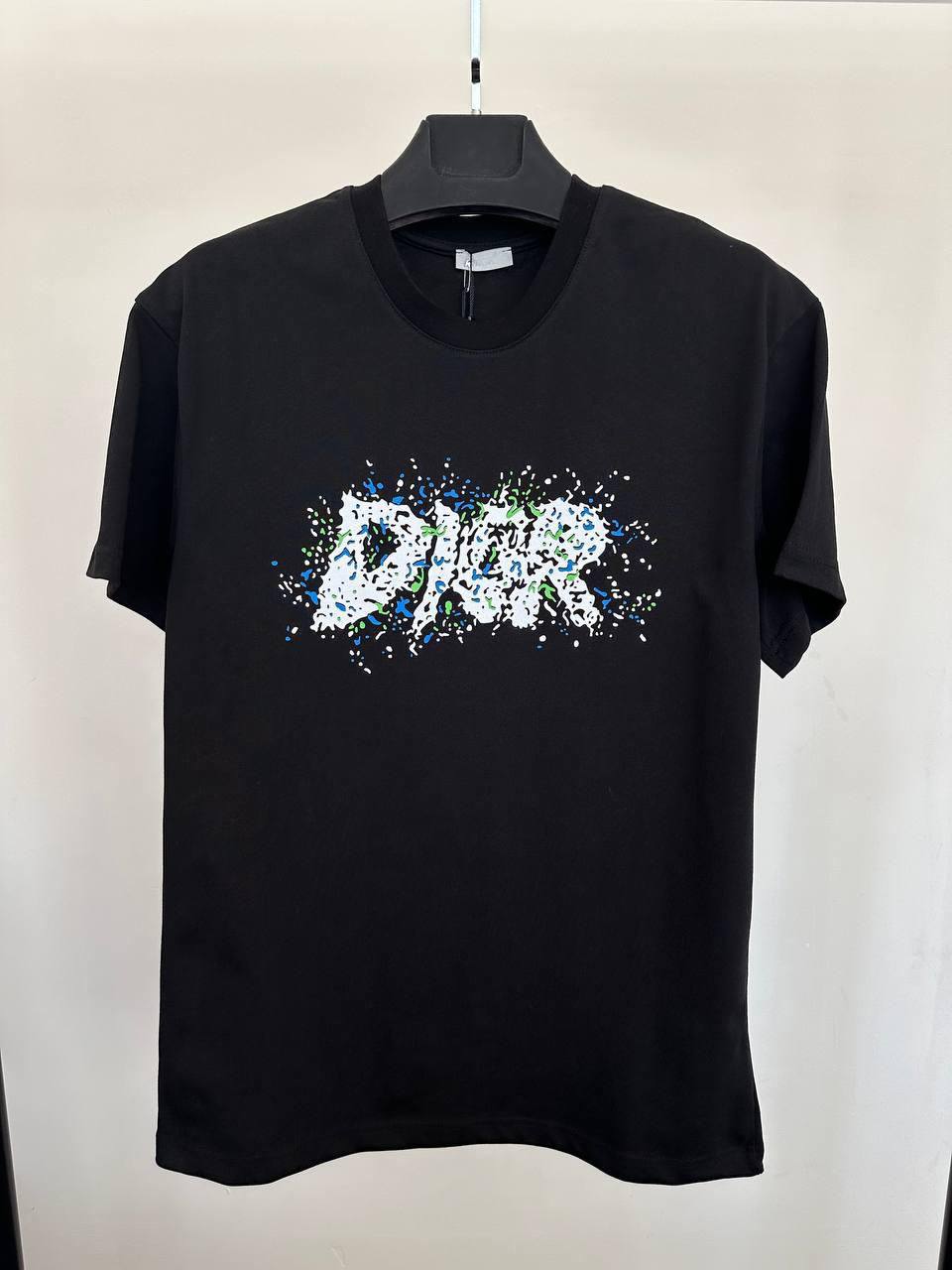 Dior Paint Graphic Print T-Shirt Men's Women's in 2 Colors Reps UK Best Quality Sale AAA Replica
