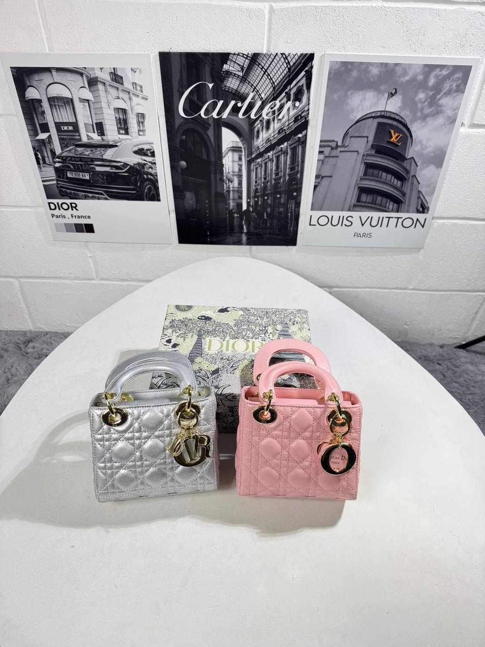 Dior Mini Metallic Lambskin Women's Hand Bags in 2 Colors Reps Sale UK Best Quality AAA Replica