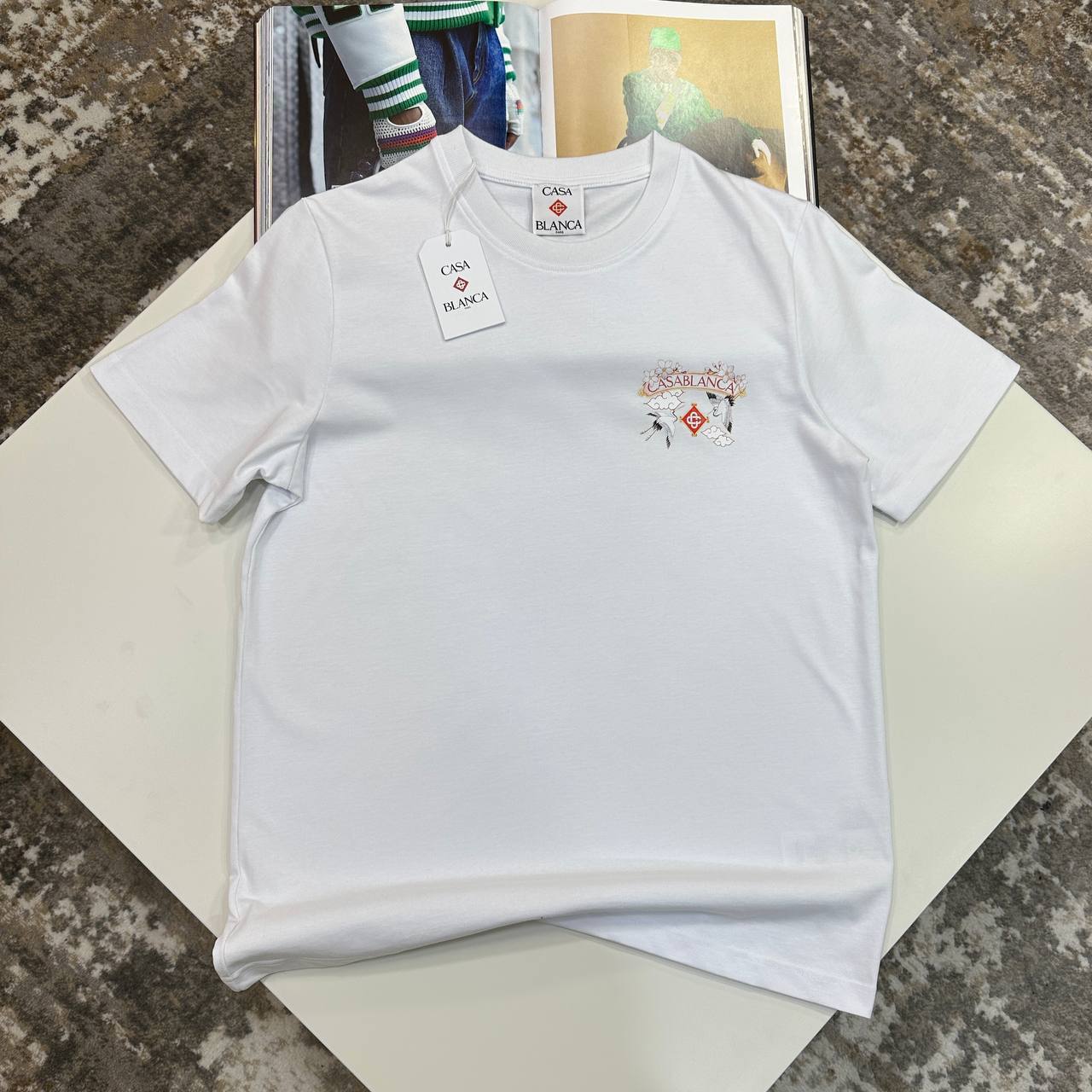 Casablanca Cotton Tennis Club Print T-Shirt Men's Women's T-Shirts in 2 Colors Reps Sale UK Best Quality AAA Replica