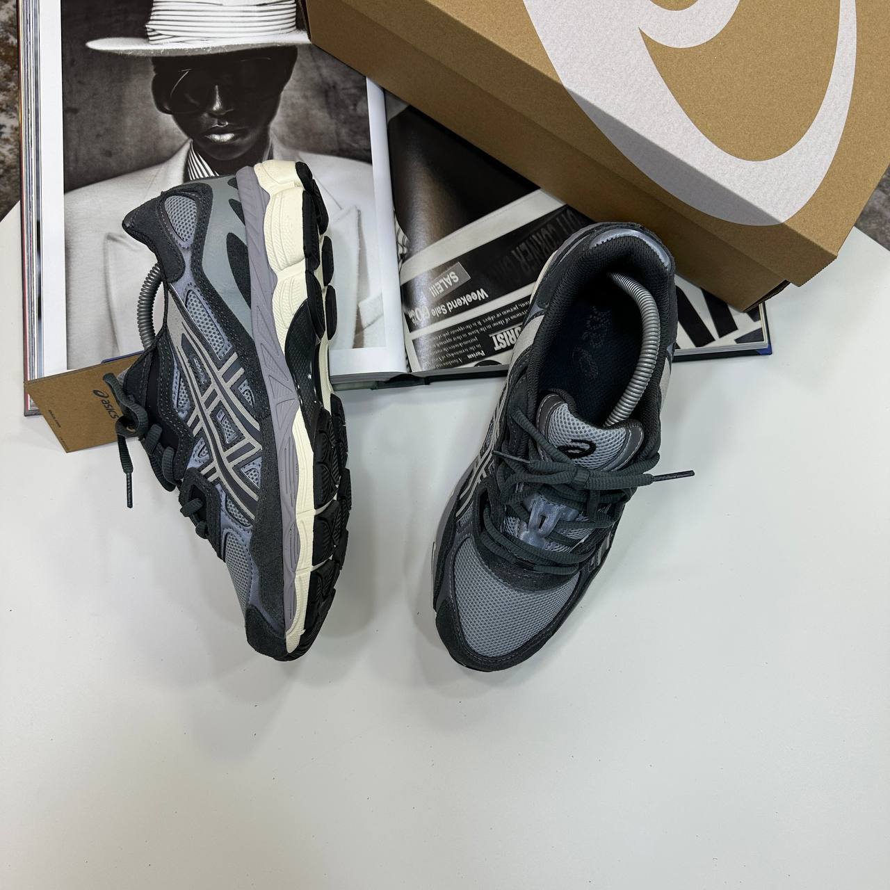 Asics Gel-NYC "Graphite Grey/Black" Trainers Men's Reps Sale UK Best Quality AAA Replica