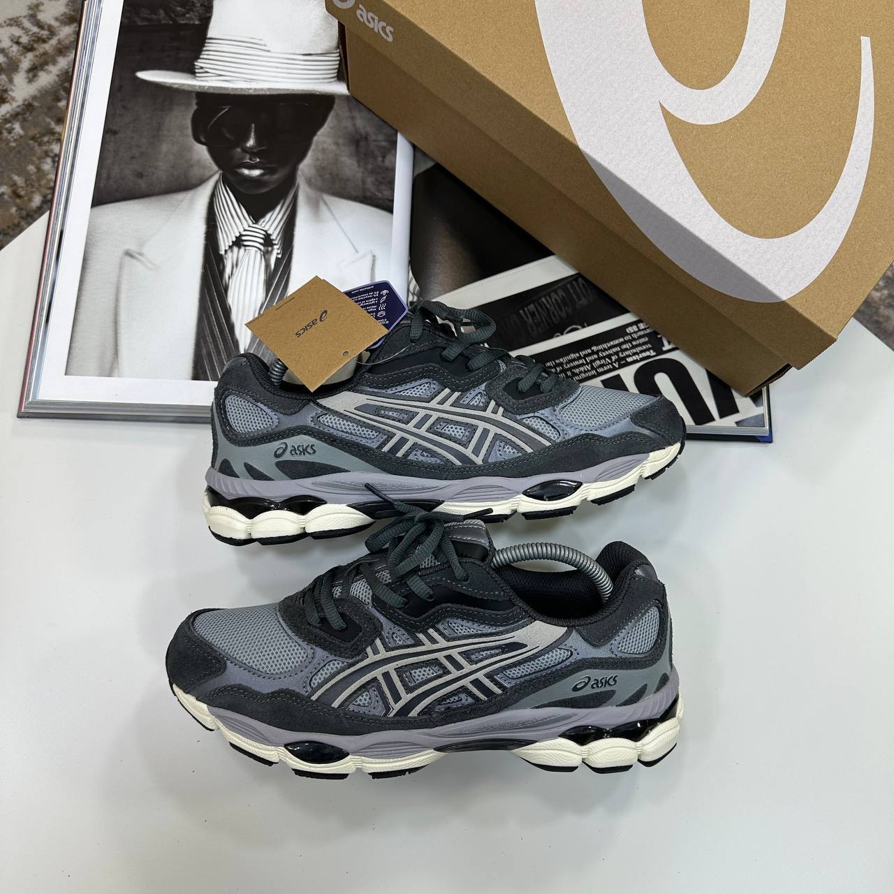 Asics Gel-NYC "Graphite Grey/Black" Trainers Men's Reps Sale UK Best Quality AAA Replica