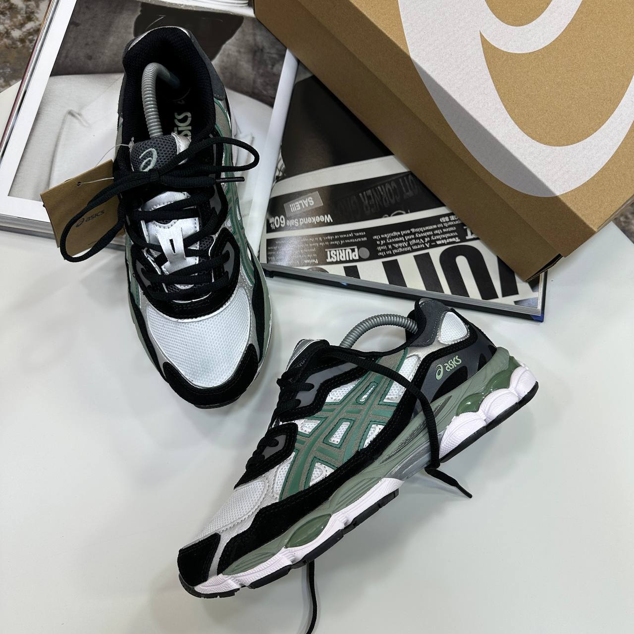 Asics Gel-NYC "White Black Ivy" 1201A789-101 Trainers Men's Reps Sale UK Best Quality AAA Replica
