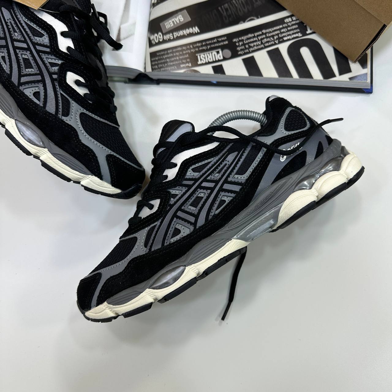 Asics Gel-NYC "Grey/Black" Trainers Men's Reps Sale UK Best Quality AAA Replica